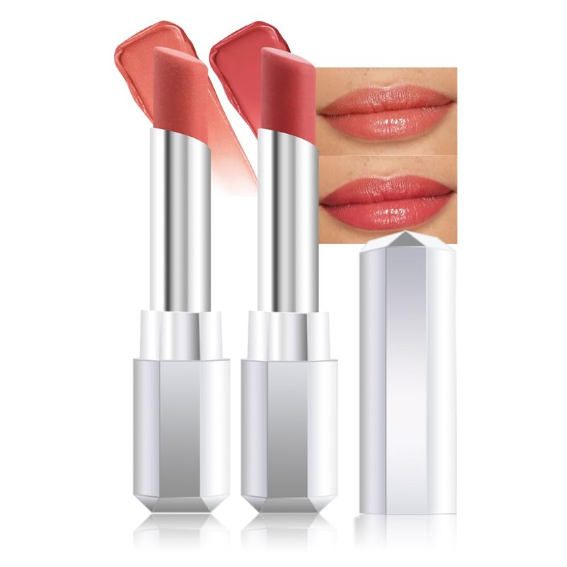 Nude Honey Lipstick - 2 Pcs Moisturizing Tinted Lip Balm for Older Women | Hydrating Shine & Sheer Color
