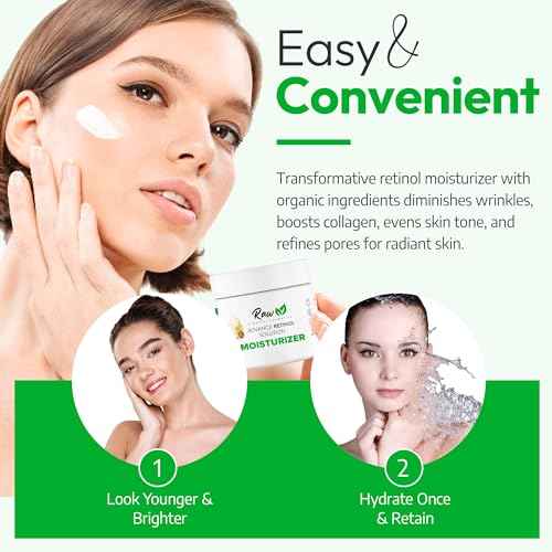 USDA Organic Retinol Face Cream 2.5% - Beginner-Friendly Anti Aging Moisturizer for Sensitive Skin with Liposomal, Hyaluronic Acid & Collagen Booster - Fragrance Free, Made in USA, 2 oz