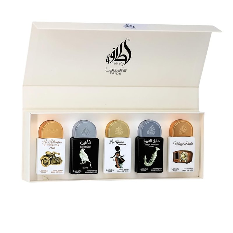 Lattafa Pride Gift Sets – Long Lasting Arabian Perfumes for Women Collection No.5 (5 x 20ml) – Eau de Parfum Spray – Elegant Ladies Perfume with Luxurious Scents – Premium Gift Box for Every Occasion