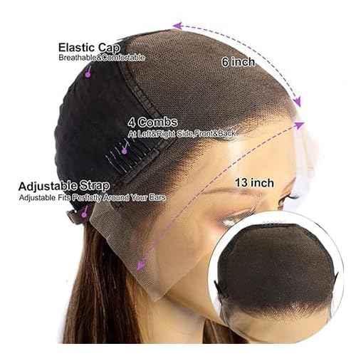 CHUDI 13x6 220 Density Body Wave HD Lace Front Wigs Human Hair Pre Plucked Transparent Lace Frontal Wigs with Baby Hair Glueless Brazilian Wigs Human Hair for Women 20 Inch