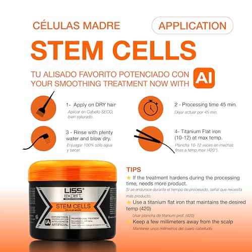 Liss Expert Hair Treatment Set, Stem Cells Express and Divine Oil 1.69 oz, Organic Smoothing Treatment (500 ml)