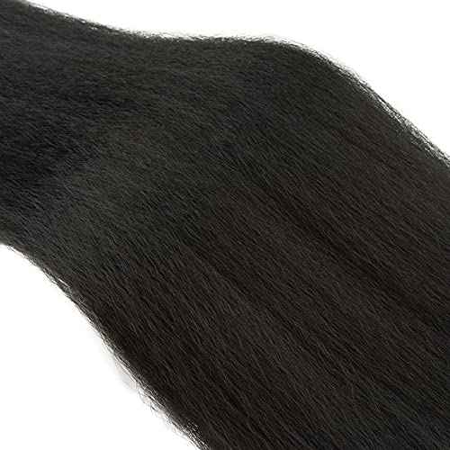 Natural Black Kinky Straight Bundles Human Hair Yaki Bundle 20 22 24 inch Brazilian Remy Yaki Straight Human Hair Bundle