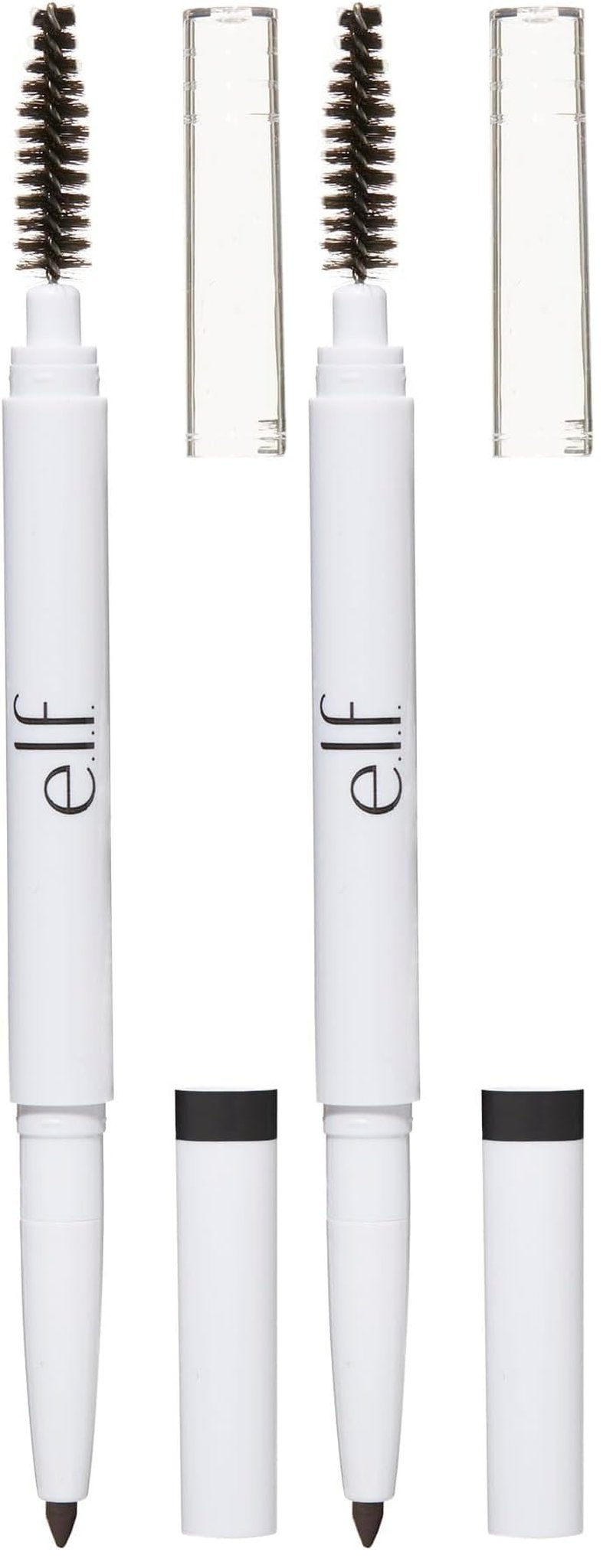 e.l.f. Instant Lift Brow Pencil, Dual-Sided, Precise, Fine Tip, Shapes, Defines, Fills Brows, Contours, Combs, Tames, 0.006 Oz, Deep Brown, 1 Count (Pack of 2)