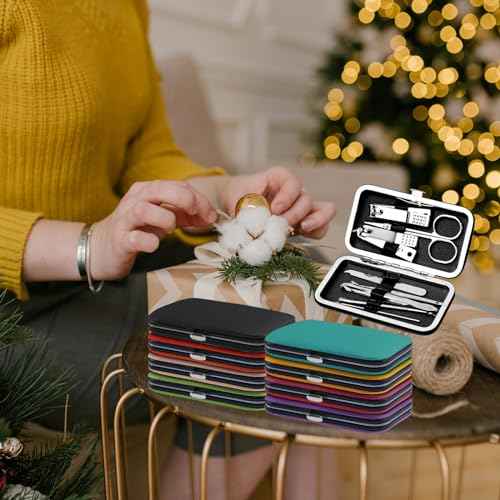 Manicure Kit Bulk, Nail Clippers Set Stainless Steel Fingernail Clippers Set, Sturdy Nail Tip Cutter Trimmers Professional Grooming Toenail Clippers Personal Pedicure Kits Gift (48 Count 8 in 1)