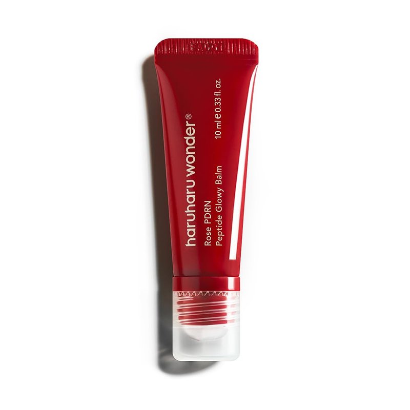 haruharu wonder Rose PDRN Peptide Glowy Balm, Instant Moisture, Repairs Dry Cracked Lips, 24HR Moisture, No Waxy Finish, Vegan, Silicon Free, Micro Plastic Free, Tint-free, 0.33 fl.oz