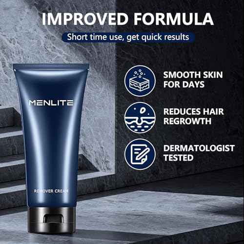 Hair Remover Body Cream, Quick and Easy Skin Friendly Hair Remover for Men & Women, Suitable for Arms Legs Chest and Public Area, Painless, Soothing(Grey, 3.38 Fl Oz (Pack of 1))