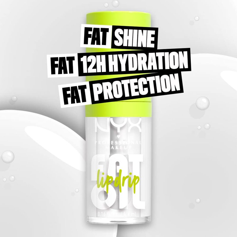 NYX PROFESSIONAL MAKEUP Fat Oil Lip Drip - Moisturizing Vegan Lip Gloss with 12 HR Hydration | My Main (Clear)