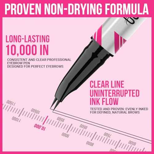 iMethod Curved Eyebrow Pen - Eyebrow Pencil, 2 Count Brow Pencil Dual-Ended with Curved Tip and Precise Brush-Tip for Natural Hair-Like Brows, Last All-Day, Light Brown and Brown Each
