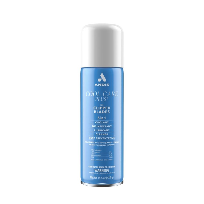 Andis 12750 Cool Care Plus 5-in-1 Clipper Spray - Blade Care Treatment, 15.5 oz Can