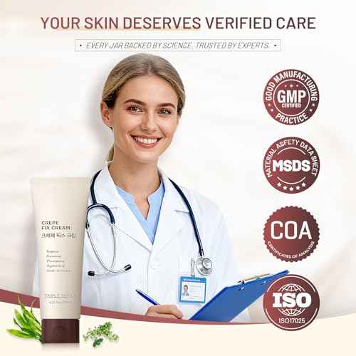 Moisturizing Crepe Fix Cream ? Tightens and Firms Face, Neck & Body, Anti Wrinkles for Crepey and Sagging Skin, Women & Men, 4.23 Fl Oz