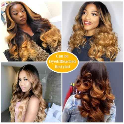 QTHAIR Ombre Human Hair Bundles 16A Brazilian Body Wave Bundles Human Hair 12" 14" 16" 100% Unprocessed Body Wave Virgin Hair Bundles