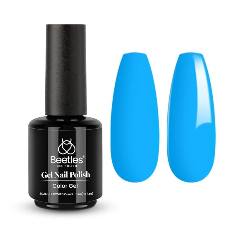 Bright Blue Gel Nail Polish - 15ML Soak Off UV Nail Art for Summer Manicure | DIY Home Use