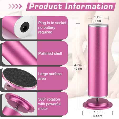 Electric Foot Callus Remover,Callus Remover for Feet,with 60pcs Sanding Disc,Electric Speed Adjustable Foot File for Dead Skin Cracked Skin Calluses for Men and Women