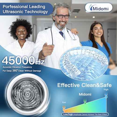 Ultrasonic Retainer Cleaner, 45kHz Denture Cleaner Machine, 5min and 10min Modes with Rechargable Top Cover, 200ml Dental Cleaning Pod, MouthGuard Cleaner for Aligner NightGuard Jewelry(White)