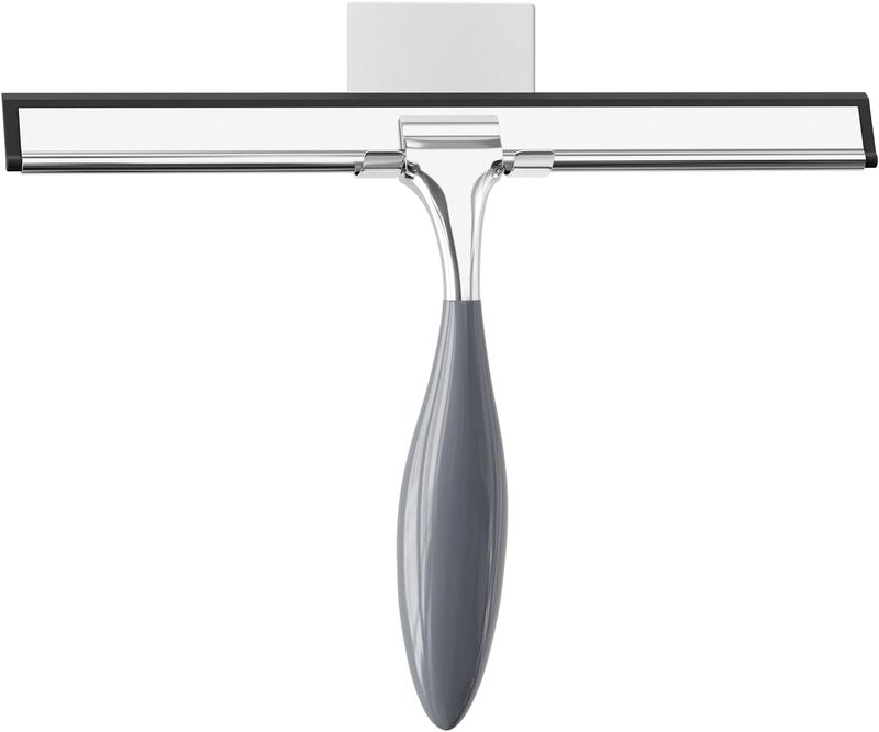 AmazerBath Shower Squeegee - Stainless Steel All-Purpose Squeegee for Glass Doors & Mirrors | 10-Inch Long Blade
