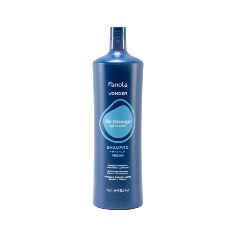 Fanola Wonder Blue Shampoo - Toning Shampoo for Brunettes | Neutralizes Orange & Brassy Tones - Vegan & Sulfate-Free (33.8 fl oz)