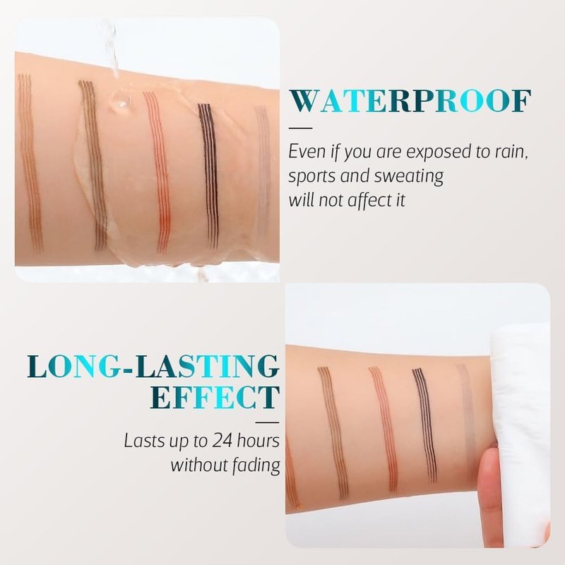 Microblading Eyebrow Pencil, 2024 NEW Magic Eyebrow Tattoo Pencil 4 Fork Tip, Create Natural Hair-Like Brows, Waterproof Brow Pencil with Micro-Fork Tip (Dark Brown)