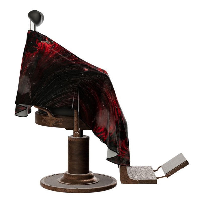 Professional Barber Cape - Hair Cutting Cape with Adjustable Neck Closure, Salon Quality Styling Cape for Hairdressers and Barbers - Red