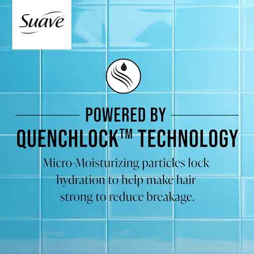 Suave 2-in-1 Moisture Shampoo & Conditioner with Vitamin B5 Infusion and pH Balanced Salon Formula, Anti-Frizz Cleansing for Dry Hair, 28 Oz (Pack of 4)