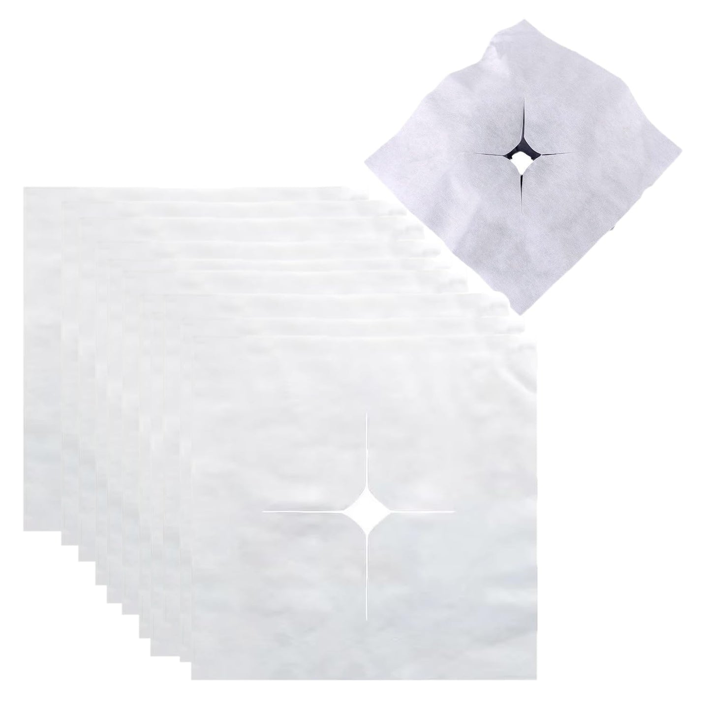 UtySty 100 Pack Disposable Face Down Pillow Cover Disposable Face Cradle Covers Ultra Soft Non-Sticking Massage Bed Headrest Covers for Massage Table Lash Bed Spa Bed Beauty Tattoo Therapy Table