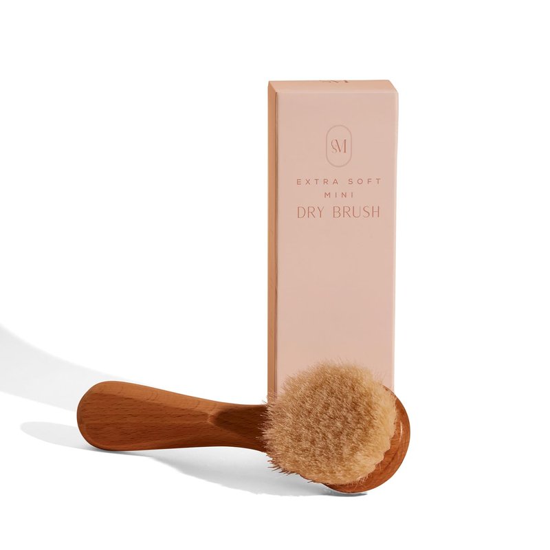 CSM Lymphatic Contour Face Brush - Soft Lymphatic Face Brush for Sensitive Skin with Goat Hair Bristles for Facial Lymphatic Drainage