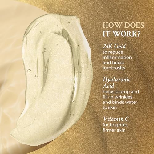 PRAI Beauty 24K Gold Caviar Wrinkle Repair Serum for Face | Anti-Aging Serum with Hyaluronic Acid to Plump and Fill In Wrinkles | Anti-Wrinkle Serum with Vitamin C for Brighter, Firmer Skin | 1.0 Oz