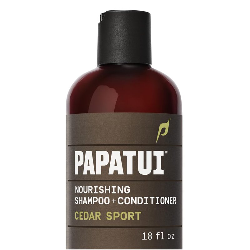 PAPATUI by Dwayne Johnson Nourishing Shampoo + Conditioner 2in1 for Men | Clean Hair & Scalp | Sulfate-Free | Cedar Sport | 18 oz