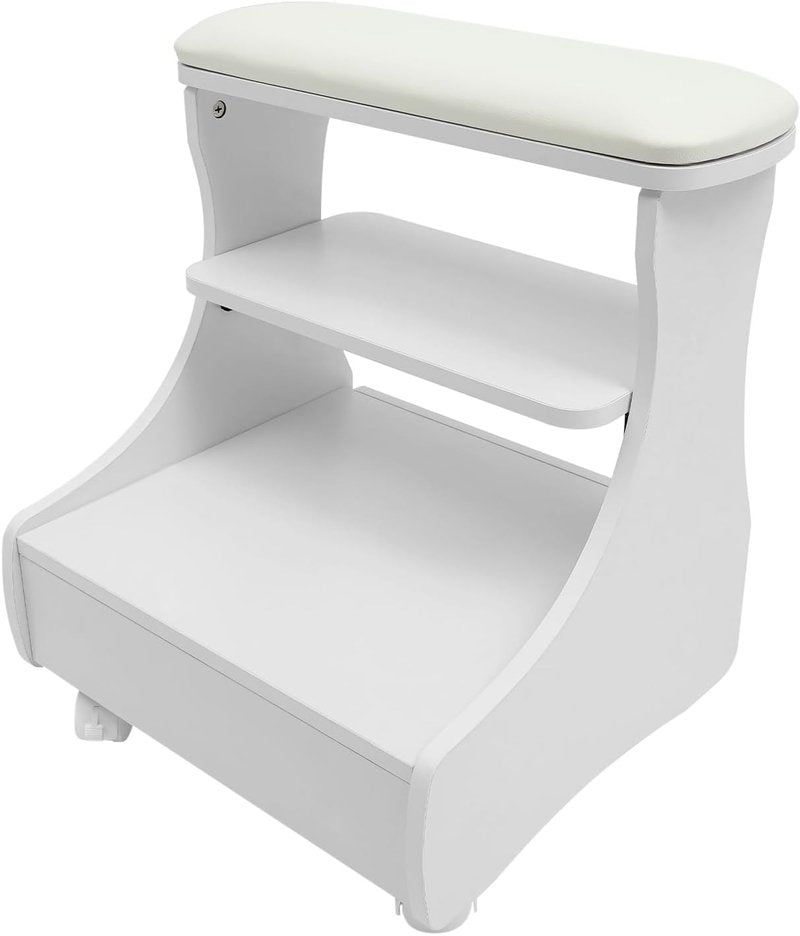 Pedicure Foot Bath Trolley - Mobile Foot Rest Chair with Wheels | 44.09 lbs Capacity for Manicure & Massage