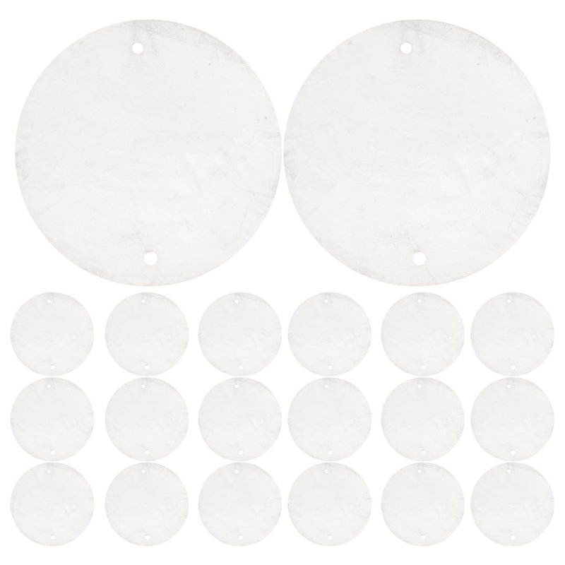 GLEAVI Capiz Shells 2 Inch Round with 2 Holes, 100 Pcs Pre-Drilled Natural White Sea Discs for Wind Chimes Making, DIY Chandelier Lamp Shade Suncatchers, Wedding Decor Craft Bulk