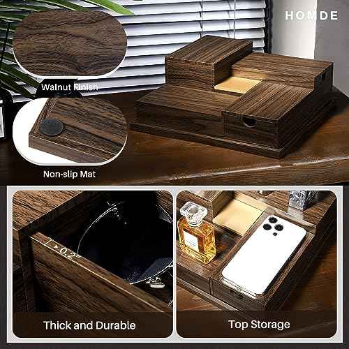 Homde Cologne Organizer - 4 Tier Perfume Display Tray with Hidden Drawers - Perfect for Men Essentials Accessories - A Great Gift for Men