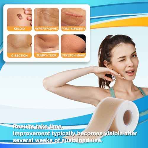 Medical Grade Silicone Scar Tape for Surgical Scars (1.6" x 157" - 4M) Professional Silicone Scar Sheets Scar Treatment for Face Wrinkles, C Section Recovery, Keloid Bump Removal Silicone Scar Patches