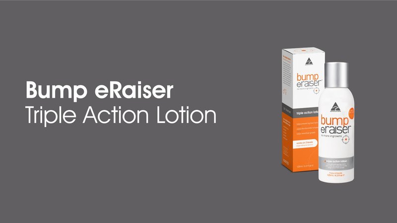 Bump eRaiser Triple Action Lotion 4.2 fl oz — Daily Ingrown Hair & Razor Bump Lotion for Bikini Line, Legs, Beard & Underarms | 3-in-1 Pre & Post Shave | Alcohol Free | Vegan | Made in Australia