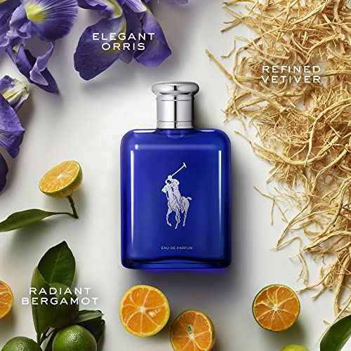 RALPH LAUREN FRAGRANCES Polo Blue - Eau de Parfum - Men's Cologne - Aquatic & Fresh - With Citrus, Bergamot, and Vetiver - Medium Intensity - 4.2 Fl Oz