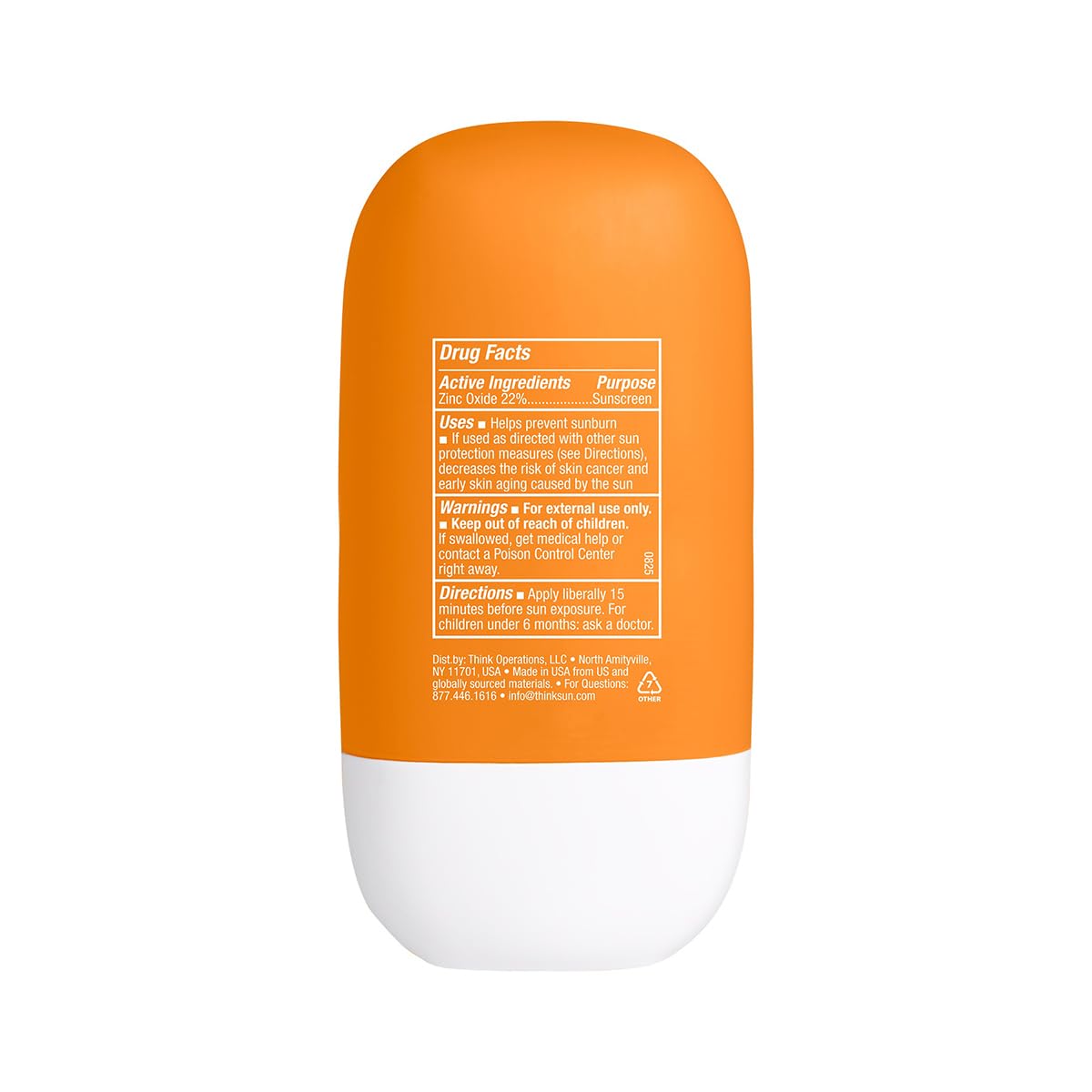 Thinkdaily SPF 30 Face Sunscreen Serum 1.7 oz, Mineral Sunscreen with Non-Nano Zinc Oxide 22%, UVA/UVB Protection, 80-Minute Water & Sweat Resistant, Lightweight Luminous Finish, Reef Friendly