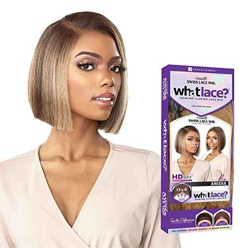 Sensationnel What lace 13x6 wigs - anisha lacefrontal hand tied glueless synthetic with natural density preplucked hairline (BALAYAGEHAZELNUT)