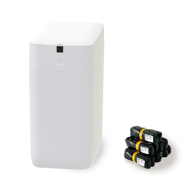 Airdeer Automatic Trash Can - 3 Gallon Touchless Motion Sensor Garbage Can | Self-Sealing & Self-Changing with 6 Refill Rings (C3, White)