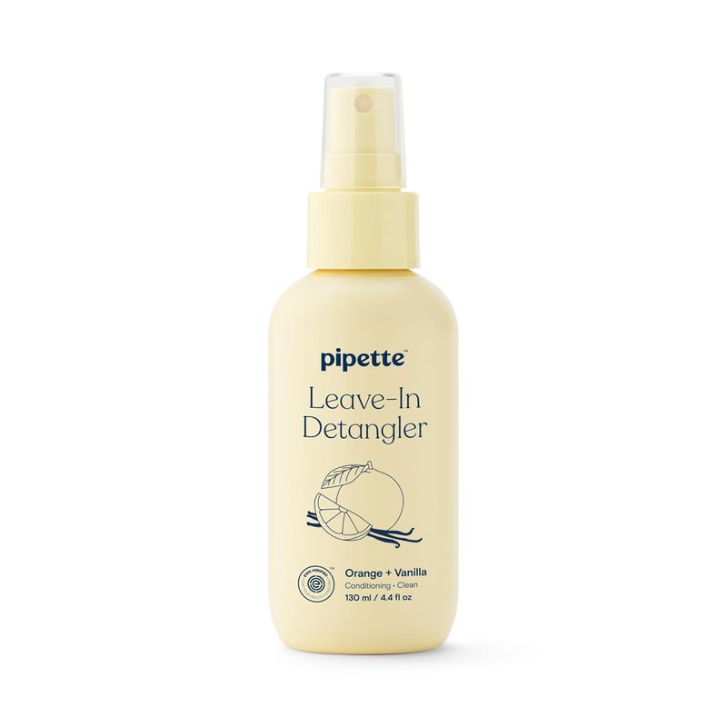 Pipette Leave-In Hair Detangler Spray for Kids - Silicone-Free, Moisturizing Formula | 4.4 Fl Oz, Orange & Vanilla Scent