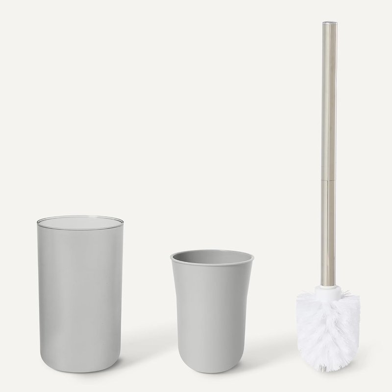 Bathroom Set - 6-Piece Grey Bathroom Accessories with Toothbrush Holder, Soap Dispenser & More
