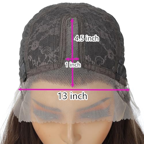 Ombre Blonde Balayage 613 Wavy Wig for Women 20 Inch Middle Part Lace Frontal Wig HD Lace Natural Looking Synthetic Heat Resistant Fiber Wig