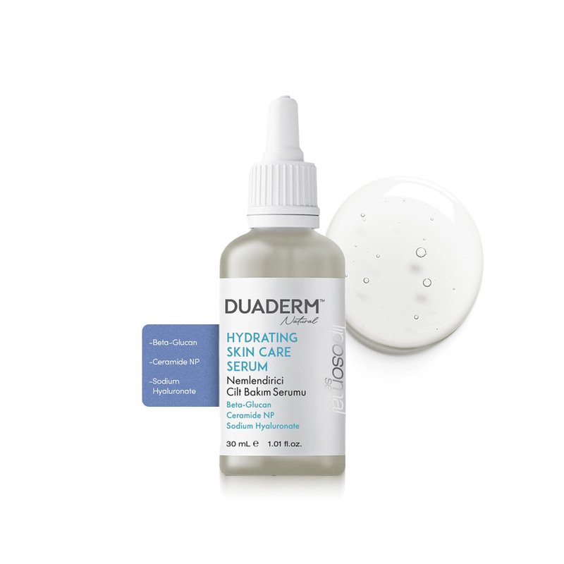 DUADERM Natural Hydrating Skin Care Serum, Deep Hydration 8D Hyaluronic Acid Face Serum, 1.0 fl oz (30 mL)