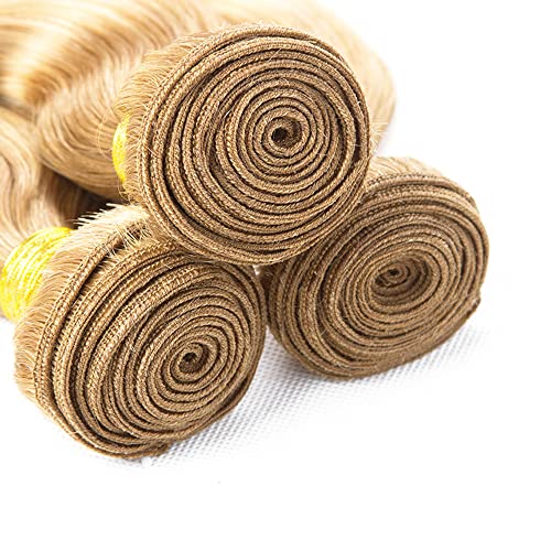 613 Human Hair Bundles Blonde Deep Wave Bundle 613/27 Human Hair Bundle 20 22 24 inch Honey Blonde 3 Bundles 300g