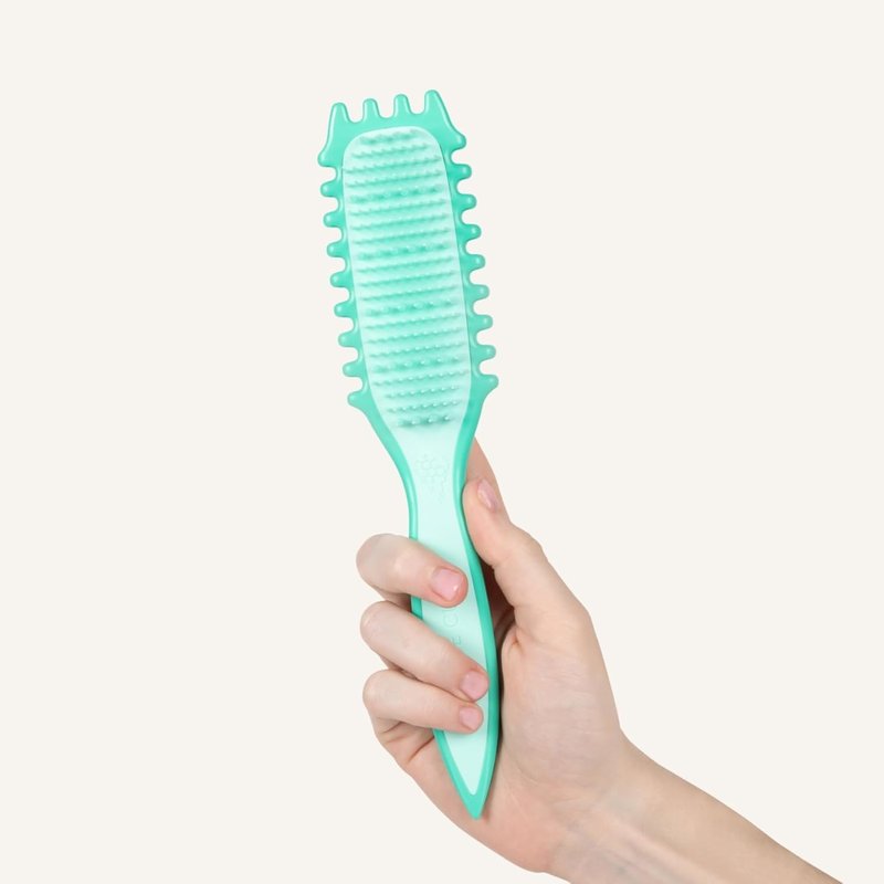 Bounce Curl EdgeLift Brush for Curly Hair - Gentle Detangling & Styling Tool with Soft Bristles | Teal