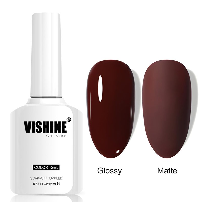 Dark Red Gel Nail Polish - 16ml Soak-Off UV LED for DIY Nail Art | Vintage Red Shade L350