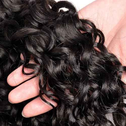 Water Wave Bundles Human Hair 30 32 34 Inch Wet And Wavy Human Hair Bundles Brazilian Virgin Remy Hair Extensions Double Weft Healthy And Soft 3Pcs/Set Deals