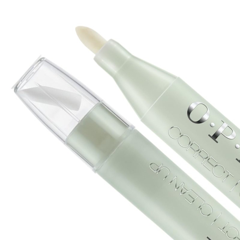 OPI Correct Clean Up | Refillable Nail Polish Remover Corrector Pen | Gentle & Non-Drying Formula | Includes Replacement Tip | 0.13 fl oz