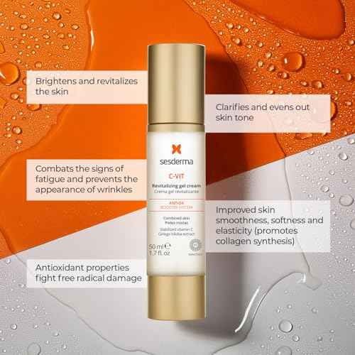 Sesderma C-VIT Revitalizing Gel Cream, Powerful Antioxidant Gel Cream Infused with Vitamin C & Hyaluronic Acid for Youthful, Vibrant Skin, 1.7 fl oz