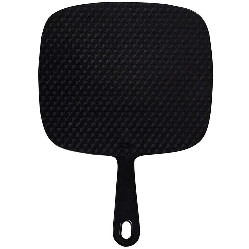 ForPro Professional Collection Extra Large Hand Mirror with Handle, 9" W x 12" L, Multi-Purpose Handheld Mirror with Distortion-Free Reflection, Black (Pack of 2)