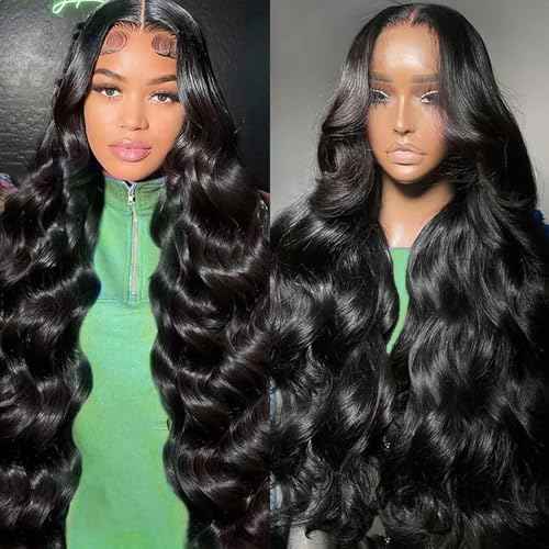 Body Wave Lace Front Wigs Human Hair Pre Plucked 22 Inch 13x6 HD Transparent Body Wave Glueless Wig 260 Density Human Hair With Baby Hair