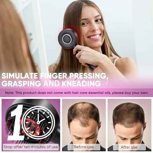 3 in 1 Scalp Massager Hair Growth Hair Oil Applicator,Electric Scalp Brush for Home,IPX7 Waterproof Electric Head Massager
