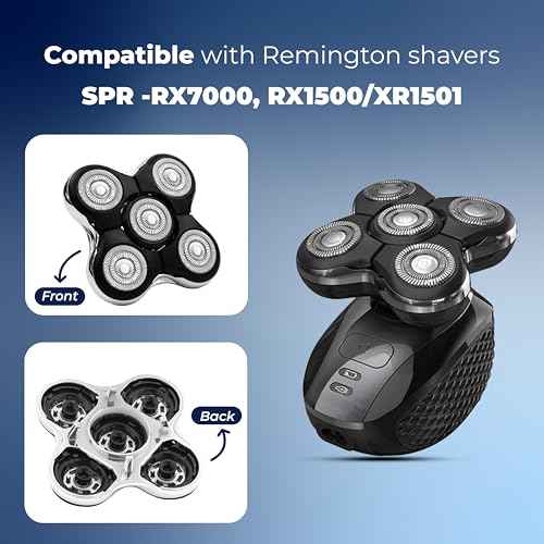 Pro Head Shaver Replacement Blades Compatible with Remington Balder Pro Head Shaver Model XR7000, Precision Electric Shaving for Bald Men (Pack 1)
